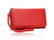 Universal Red Clutch Wristlet Wallet for Samsung Galaxy Rugby Pro I547