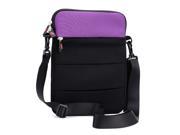 Kroo Purple Universal Neoprene Tablet Netbook Sleeve with Pocket and Removable Shoulder Strap fits up to 10in Device