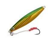 Green and Yellow 88 mm Deep Sea Rocket Marble Freestyle Angler with Eye Saltwater Fishing Jigs Lure