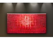 Oil Painting Abstract Modern Art on Canvas Home Decor Contemporary Handmade Red