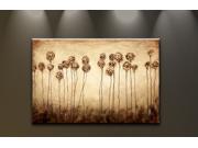 Oil Painting Abstract Modern Contemporary Art on Canvas Wall Decor Pale Flowers