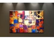Oil Painting Abstract Modern Contemporary Handmade Wall Decor Art on Canvas Roof