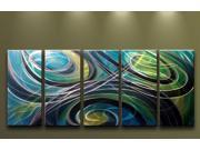 Metal Wall Art Abstract Modern Contemporary Large Sculpture 5 Panels Cold Flames