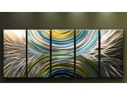 Metal Wall Art Abstract Modern Home Decor 25x60 Contemporary Large Clash Titans
