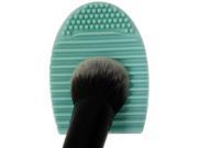 Cleaning Makeup Washing Brush Silica Glove Scrubber Board Cosmetic Clean Tools Green