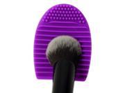 Cleaning Makeup Washing Brush Silica Glove Scrubber Board Cosmetic Clean Tools Purple