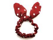 rabbit ears Hair bands Rubber band Hair Rope Headdress hair jewelry red