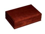 American Chest Delaware Cigar Humidor Solid American Cherry Hardwood With Red Cherry Finish Spanish Cedar Linings. Made in USA.