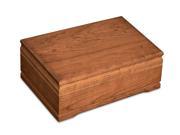 American Chest Jefferson Cigar Humidor Solid American Cherry Hardwood with English Walnut Finish Spanish Cedar Linings. Made in USA.