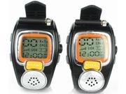 Protable Backlit Pair LCD Two Way Radio Intercom Digital Walkie Talkie Travel Watch Wrist Watch DualBand Interphone Transceiver