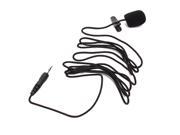 3.5mm Hands Free Clip On Mini Lapel Mic Microphone For PC Notebook Laptop Black
