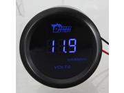 CAR UNIVERSAL BLACK 2 52mm BLUE DIGITAL LED 0 15V VOLT VOLTAGE VOLTMETER GAUGE