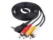 3.5mm Mini AV to 3 RCA Male Adapter Audio Video Cable Camcorder Stereo Jack 5ft