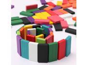 240Pcs Wooden Bright Coloured Tumbling Dominoes Games For Kids Play Toy Travel