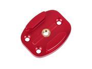 CNC Aluminum Flat Quick Release Buckle Mount Base 4 holes for GoPro Hero 2 3 3 Camera Red