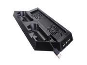 New 3 USB Ports Controller Charging Charger Vertical Stand Dock Cooling Fan Disperse Heat For SONY PlayStation PS4 console Black