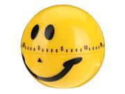 Smiley Face Kitchen Cooking Mechanical Timer Clock Alarm 60 Minutes Yellow NEW