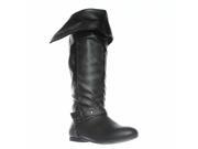 Dolce by mojo moxy Duffy Fold Over Riding Boots Black 7.5 M US