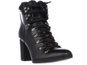Calvin Klein EveeLace Up Casual Heeled Boots Black 6 M US