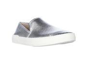 Via Spiga Galea5 Perforated Slip On Sneakers Silver 9 M US 40 EU