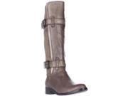 Cole Haan Air Whitley Buckled Pull Up Riding Boots Greige 5.5 M US