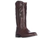 FRYE Wylie Stitch Cowboy Boots Dark Brown 6 M US