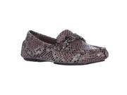 Donald J Pliner Viky Casual Loafer Flats Taupe Python 5.5 M US