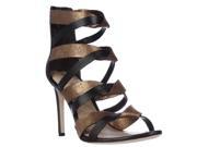 Via Spiga Elyse Strappy Dress Sandals Bronze Black 7.5 M US 37.5 EU