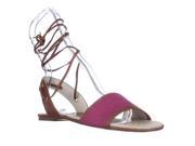 MICHAEL Michael Kors Lilah Flat Lace Up Ankle Espadrille Sandals Fuschia 6 M US