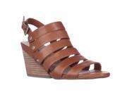 Naya Lassie Strappy Wedge Sandals Orange Leather 7 M US 37.5 EU