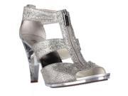 MICHAEL Michael Kors Berkley T Strap Dress Sandals Silver Glitter 5.5 M US