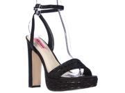 Betsey Johnson Alliie Ankle Strap Platform Dress Sandals Black 8 M US