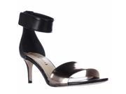 Via Spiga Lae Ankle Cuff Dress Sandals Gold Black 6.5 M US 37 EU