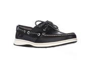 Sperry Top Sider Bluefish Two Eye Boat Shoes Black Sport 7 M US 37.5 EU
