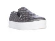 madden girl Playaa Quilted Platform Fashion Sneakers Pewter 8.5 M US