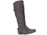 Cliffs by White Mountain Finalist Mid Calf Flat Boots Stone 9.5 M US