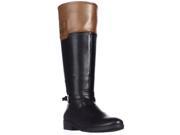 Tommy Hilfiger Drea2 Wide Calf Knee High Riding Boots Black Multi 6 M US