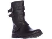 Born Buckley Buckle Strap Mid Calf Boots Black 6.5 M US 37 EU