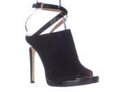 Calvin Klein Samanta Ankle Strap Mule Heels Black 5 M US