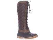 JBU by Jambu Etna Lace Up Tall Quilted Rain Boots Brown 9 US 40 EU
