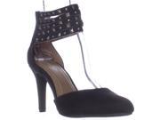 Rialto Carlita Studded Ankle Cuff D Orsay Heels Black 9 M US