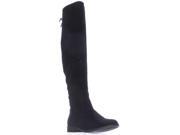 XOXO Trish Over The Knee Back Lace Boots Black 6.5 US