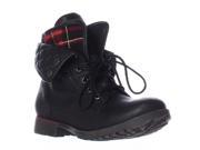 Rock Candy Spraypaint Foldover Ankle Boots Black Flannel 6 M US