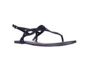 Fergalicious Sylvia Sparkle T Strap Flat Sandals Black 7.5 M US 37.5 EU