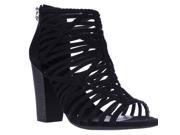 G by GUESS Jelus Strappy Block Heel Sandals Black 8.5 M US
