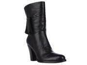 Marc Fisher Mara Mid Calf Fashion Boots Black Leather 9.5 M US