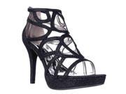 Report Rocko Platform Strappy Dress Sandals Black Shimmer 10 M US