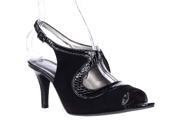 Bandolino Mentora Peep Toe Slingback Dress Heels Black 8 M US