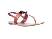 Coach Gracie Flat T Strap Slingback Sandals Carmine 6 M US