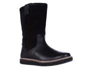 Clarks Glick Elmfield Mid Calf Pull On Wool Lined Winter Boots Black Combo 8 US 39 EU